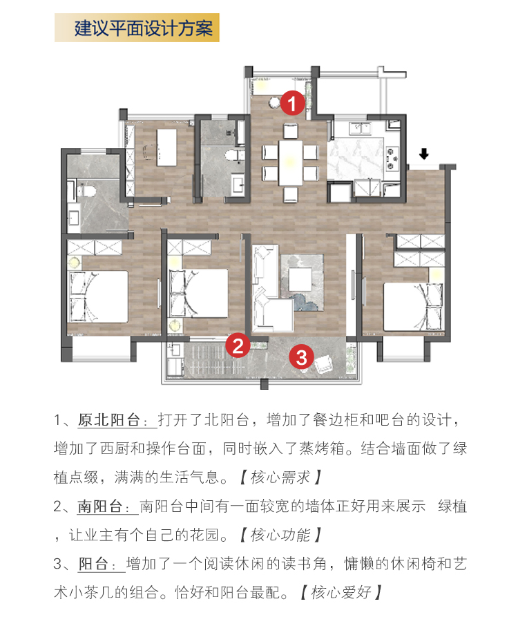 和风雅颂140㎡户型解析户型解析-装修设计方案-南通锦华装饰