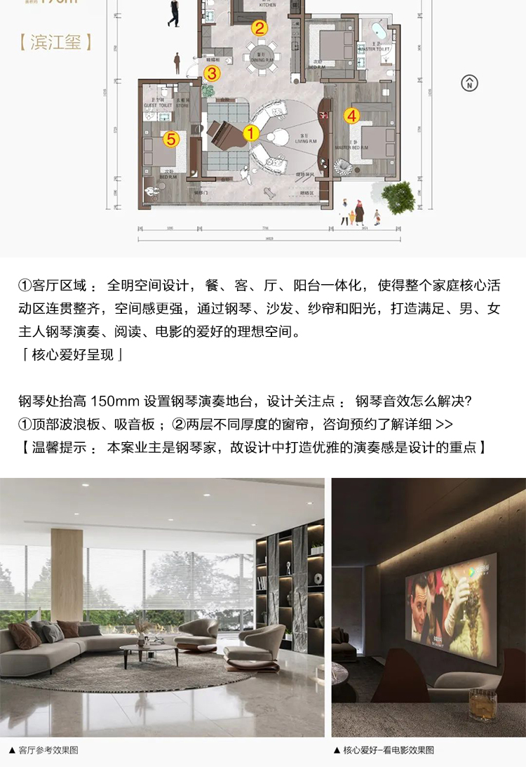 190㎡【滨江玺】户型设计研发方案户型解析-装修设计方案-南通锦华装饰